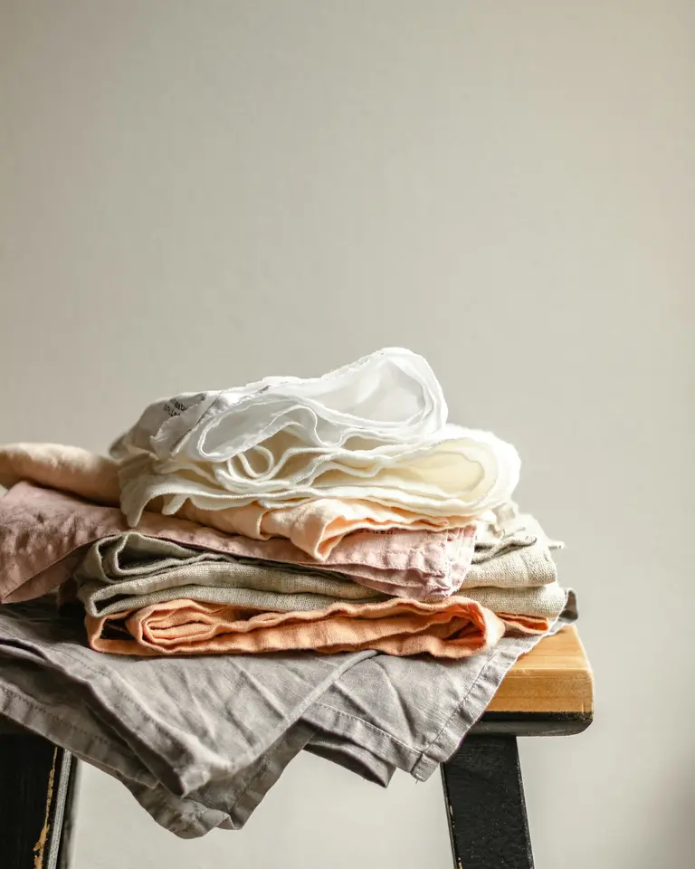 Folded fabric samples